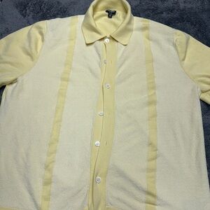 Todd Snyder New York Button Up Yellow Short Sleeve Polo!  Men’s XXL
